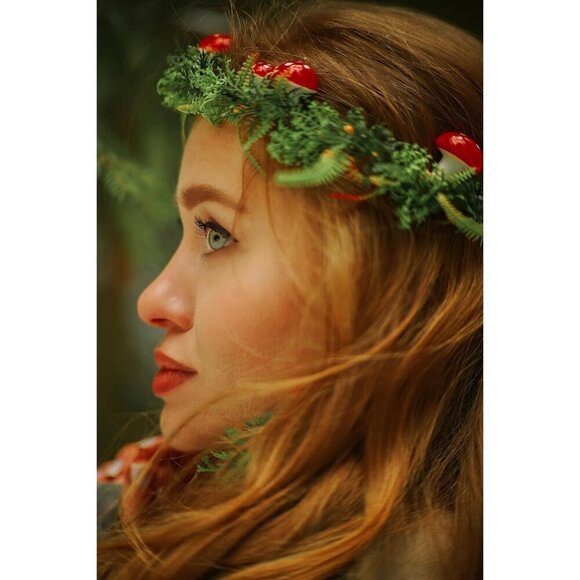 Elf Mushroom Headband Flower Fairy Woodland Crown Costume Accessory main image 4